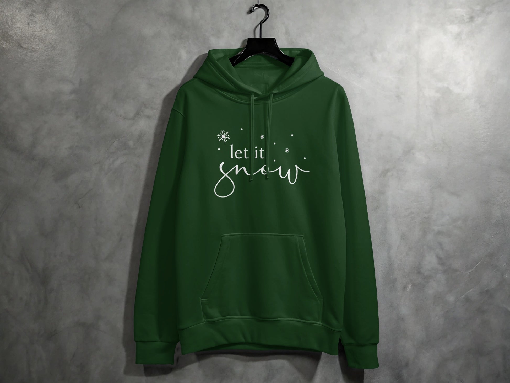 Let It Snow Graphic Hooded Winter Wear Pullover