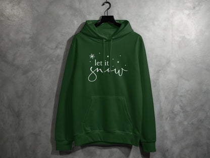Let It Snow Graphic Hooded Winter Wear Pullover