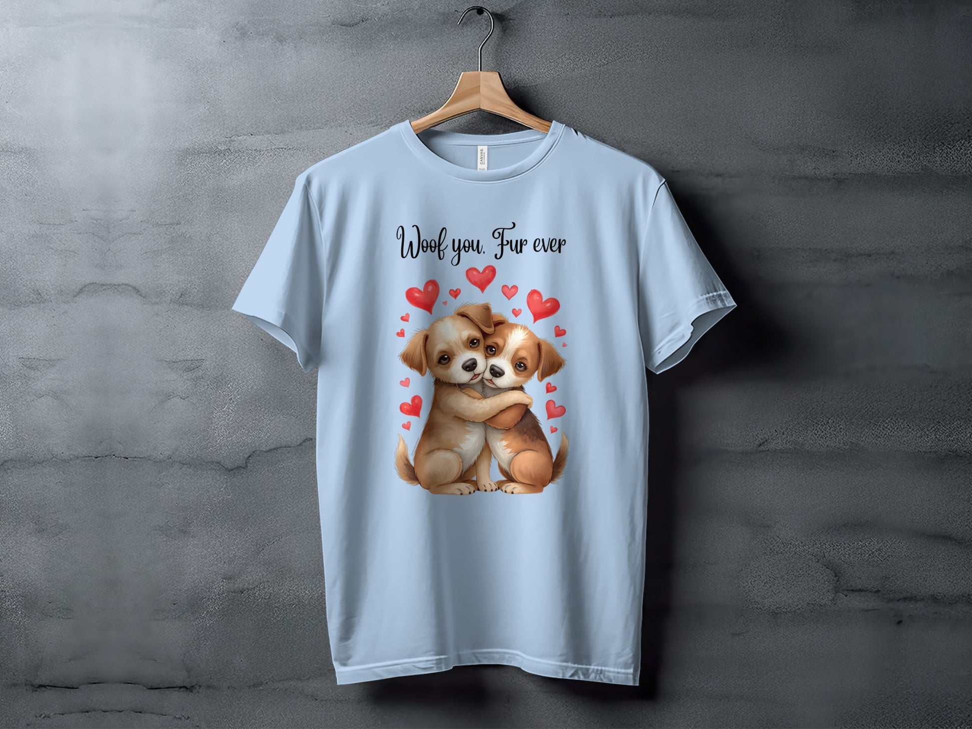 Woof You Fur Ever Cute Puppy Love Graphic Shirt