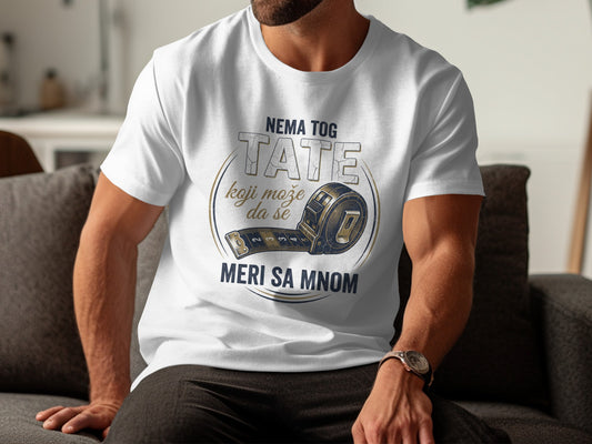 No Dad Measures Up vintage measuring tape t-shirt - dad gift