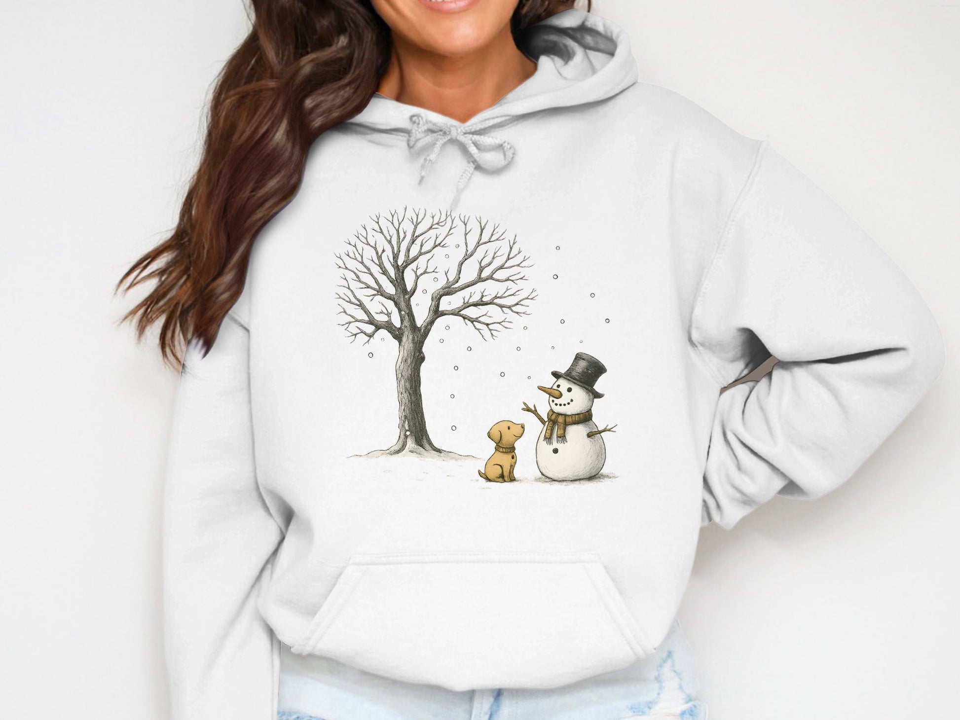 Cozy Winter Friends Snowman Hoodie