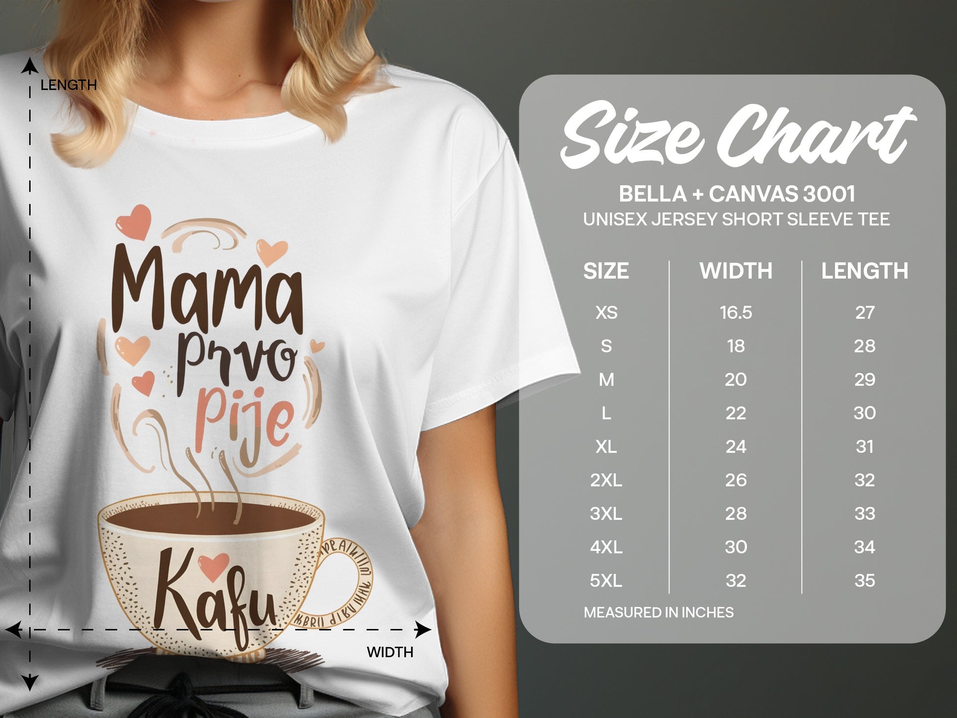 Mama Pro Pije Kafu Graphic Unisex Tee