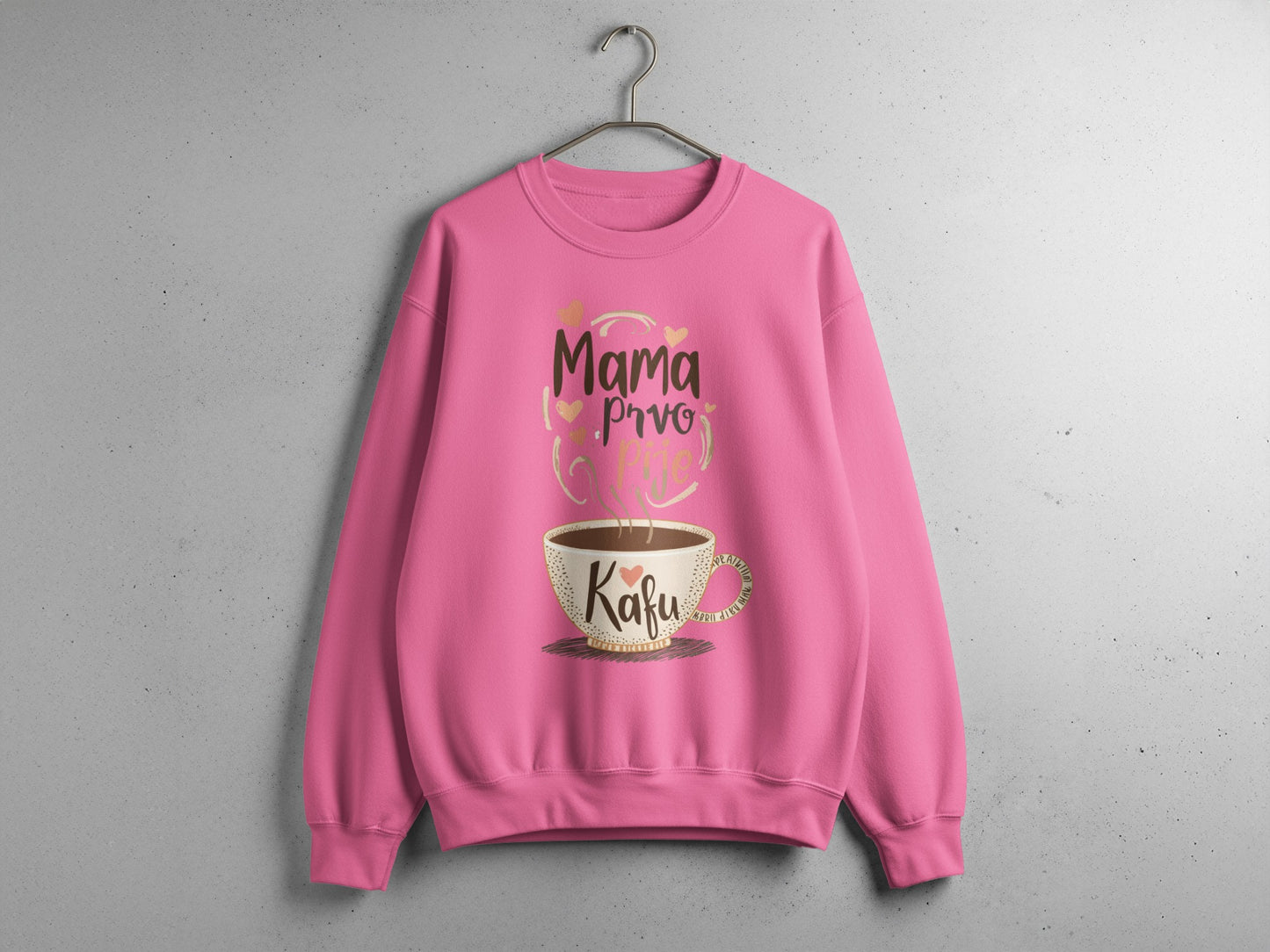 Mama pro Kafi printed pink sweatshirt product