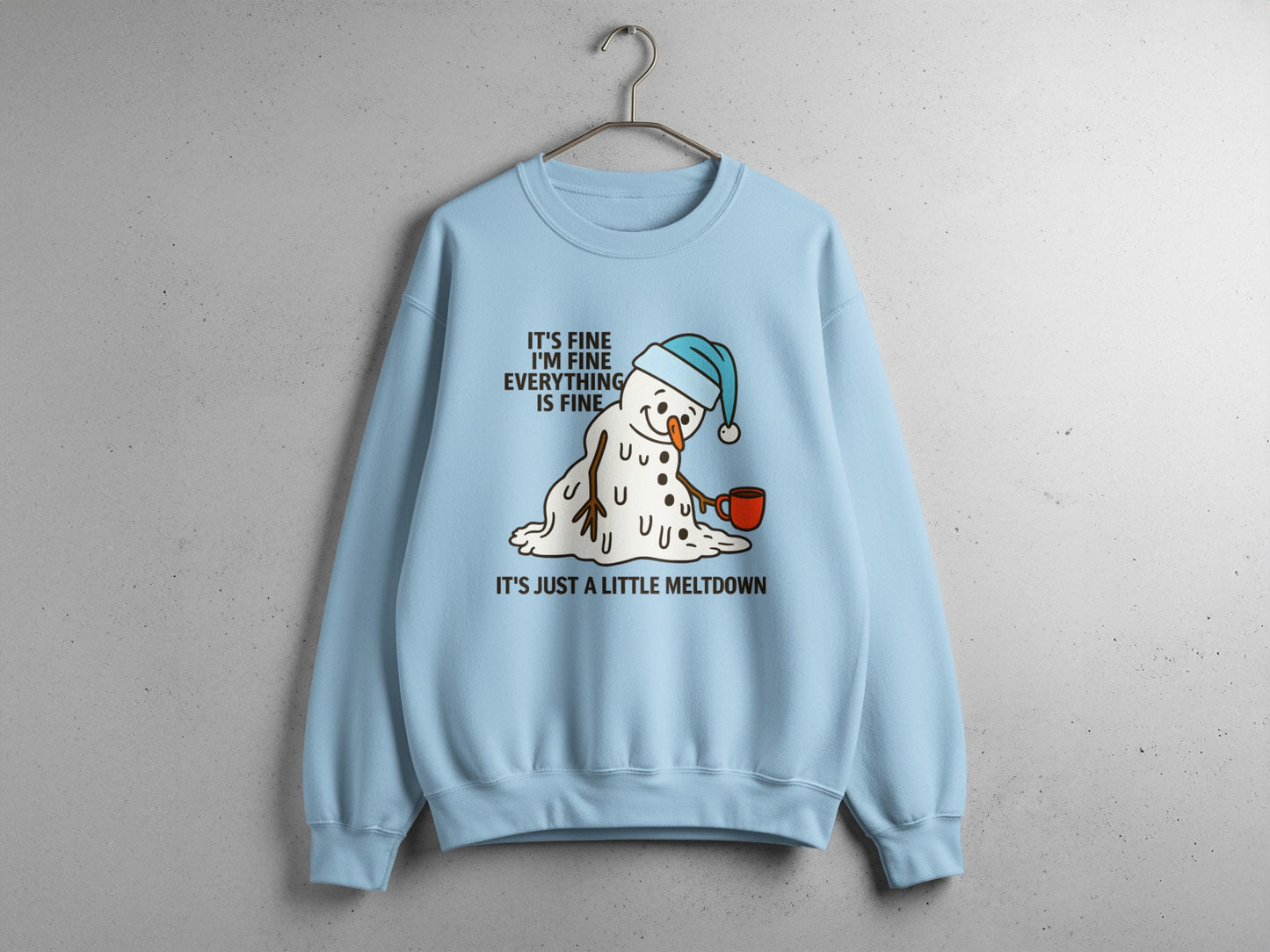 Funny Melting Snowman It's Just a Little Meltdown Shirt