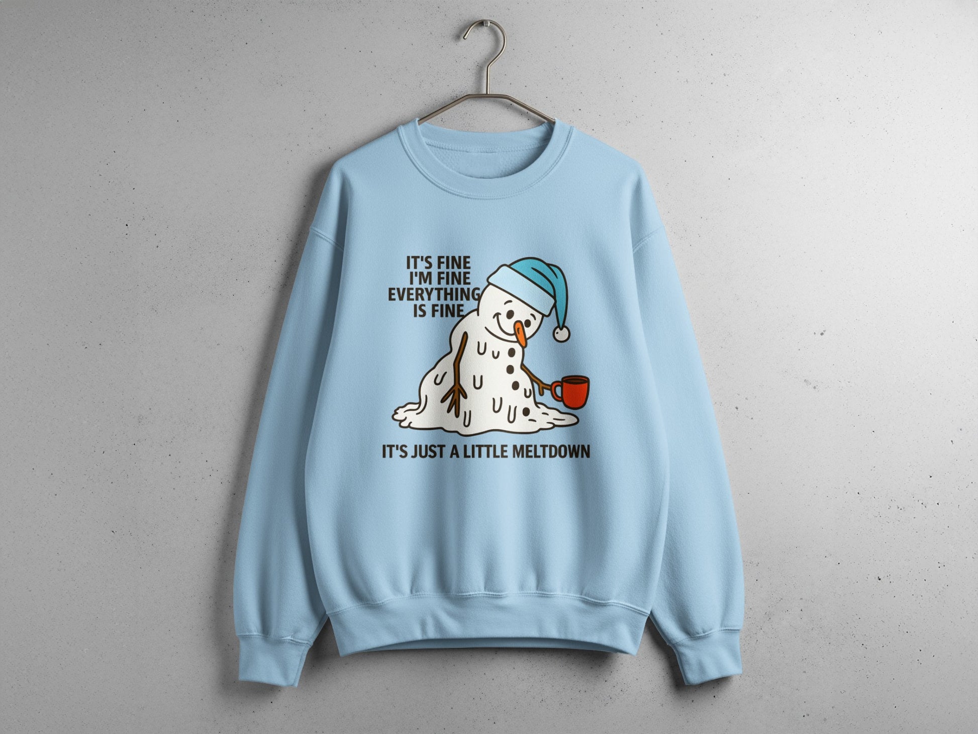 Funny Melting Snowman It's Just a Little Meltdown Shirt