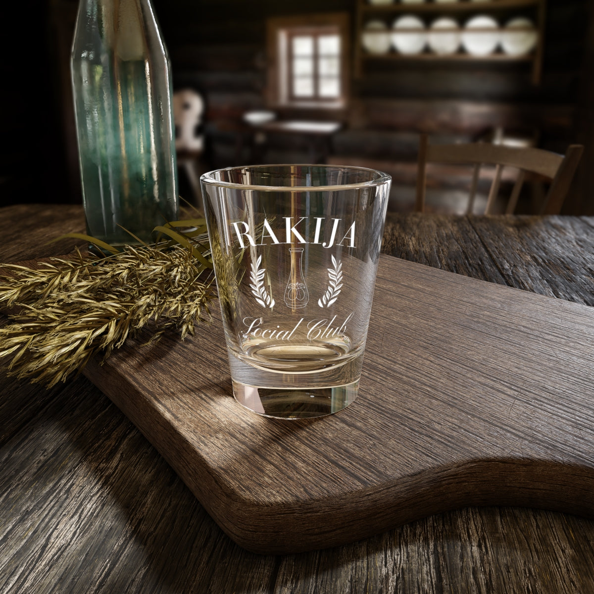 Rakija Social Club Glass for Traditional Drink Enthusiasts
