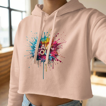 SLAVIC SOUL Splatter Cropped Hoodie product type