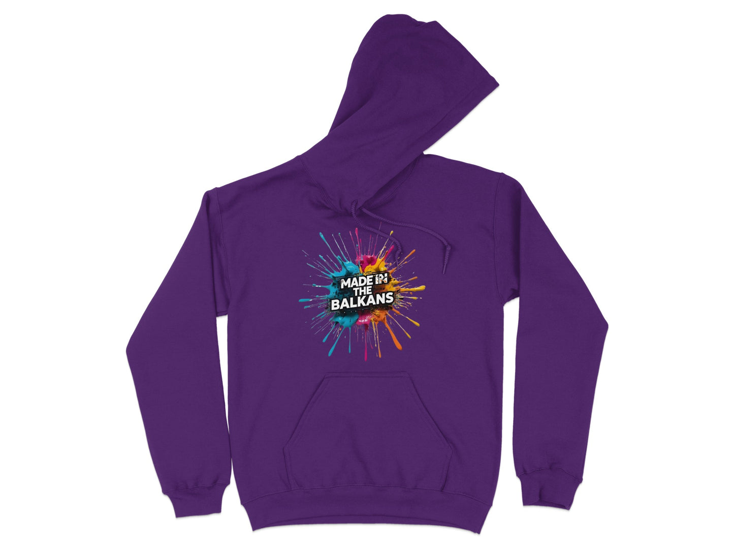 Purple Made In The Balkans Splatter Design Hoodie product type