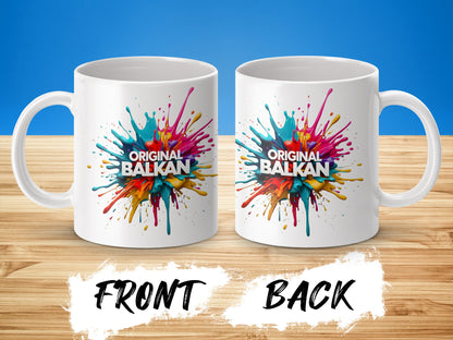 ORIGINAL BALKAN Colorful Splash Design White Mug product type