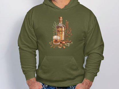 Traditional Rakija Design Printed Green Hoodie product
