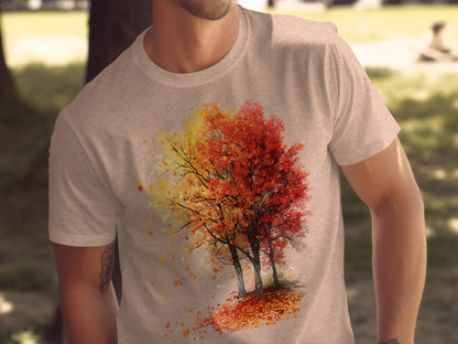Vibrant Autumn Trees Graphic Print T-Shirt product