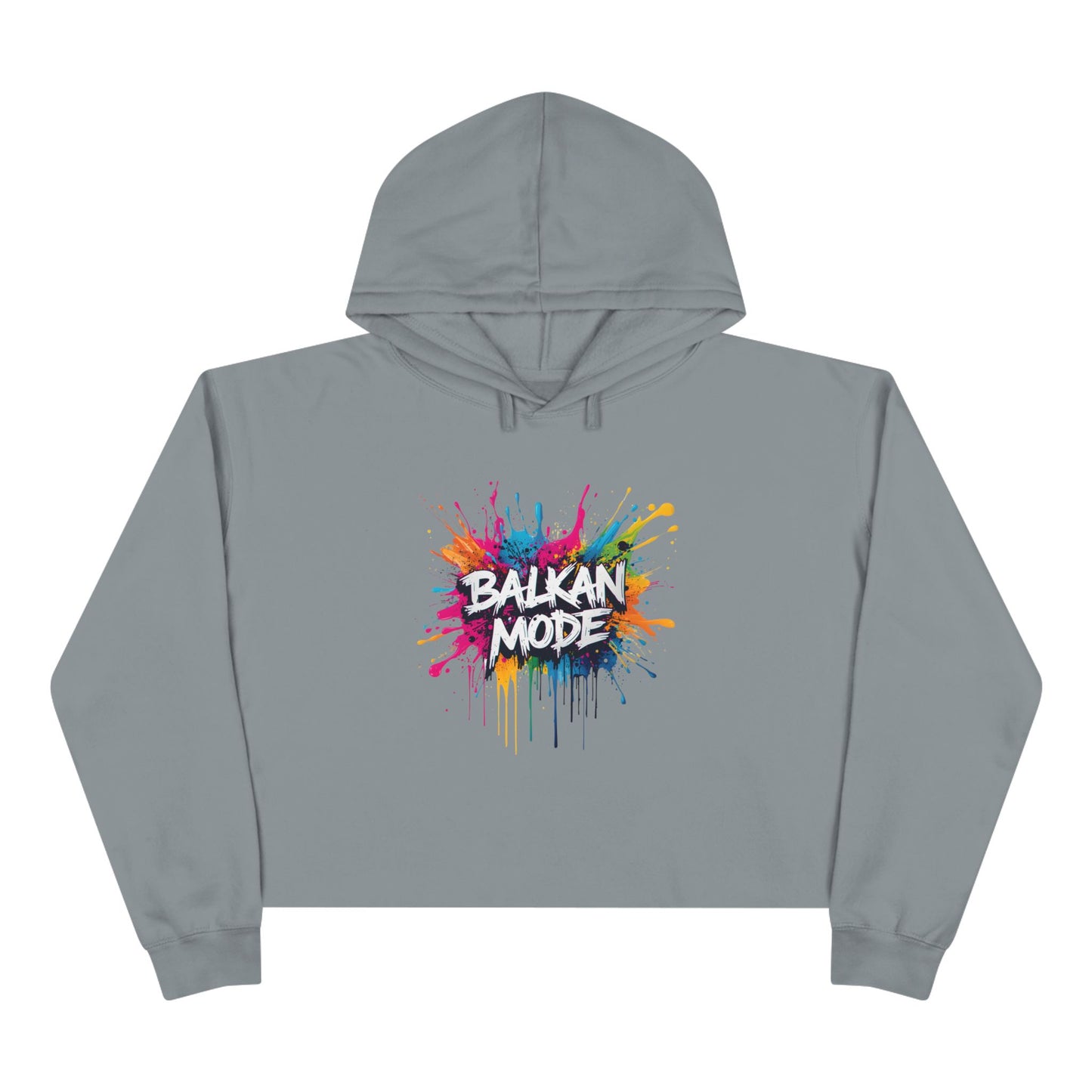 Balkan Mode Colorful Splatter Cropped Hoodie product type
