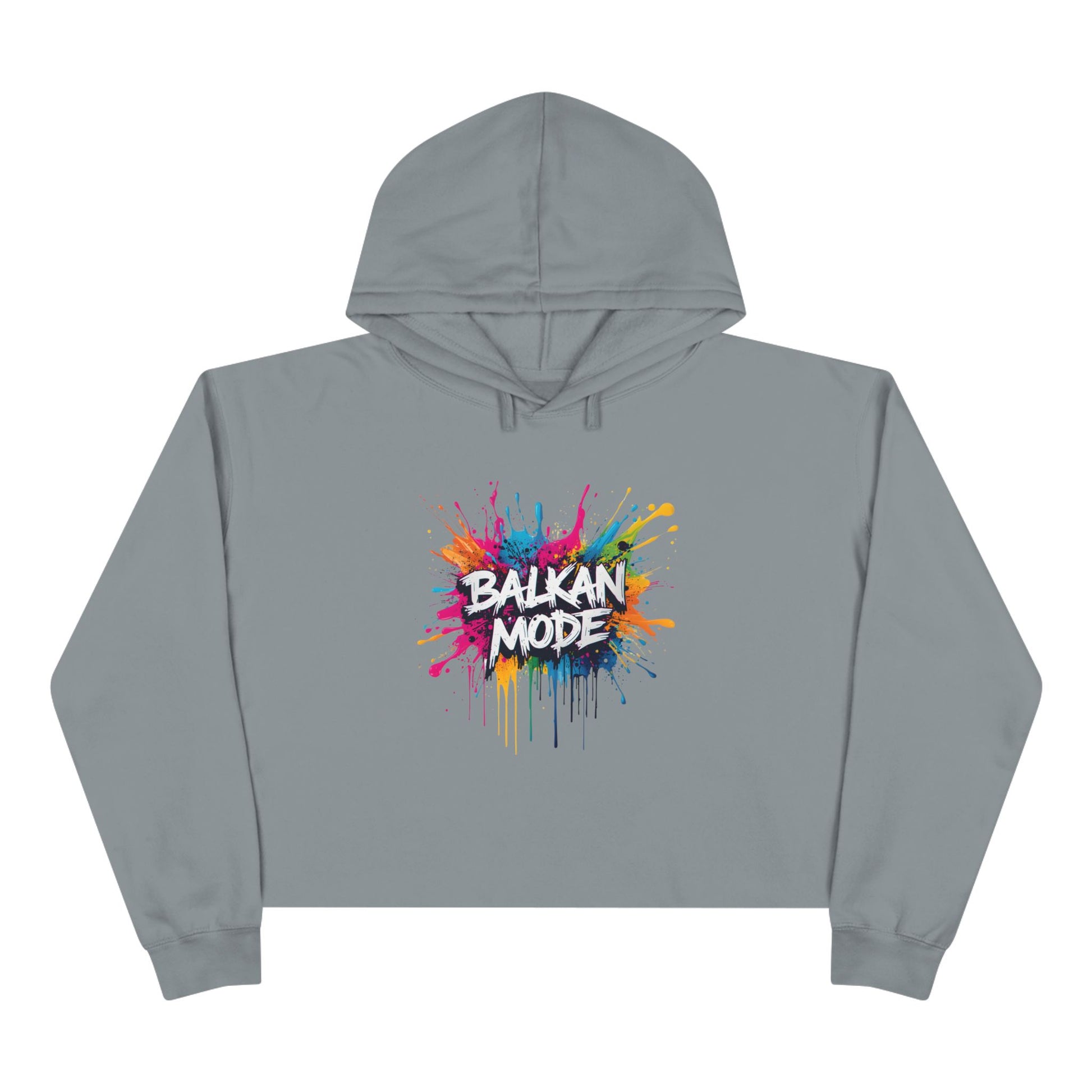 Balkan Mode Colorful Splatter Cropped Hoodie product type