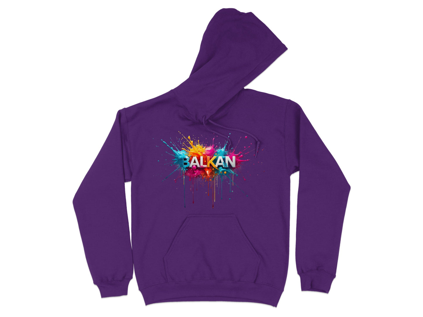Balkan Colorful Paint Splatter Design Hoodie product type