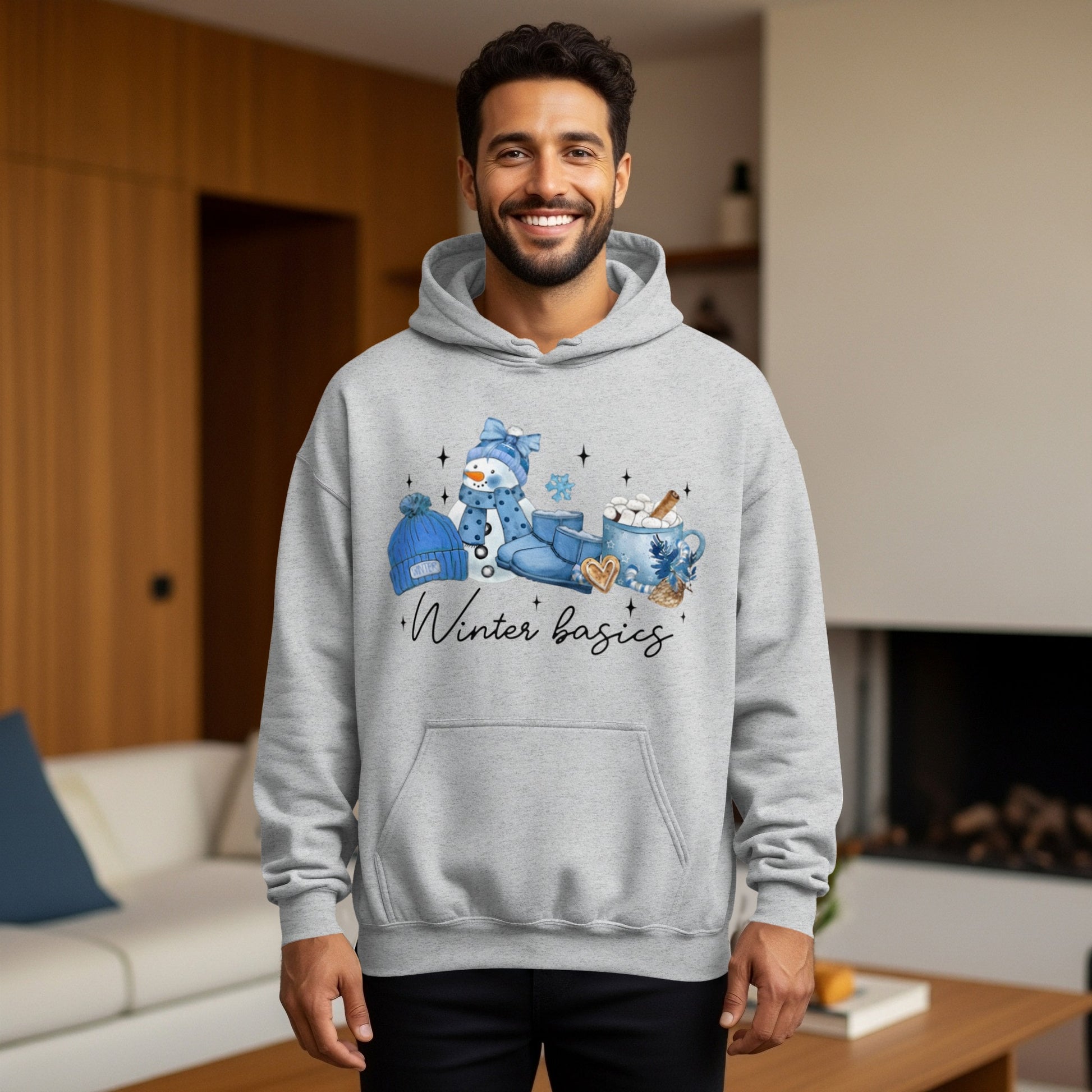 Cozy Snowman Winter Basics Hoodie