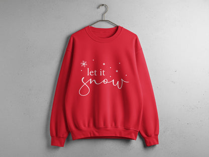 Let It Snow Festive Red Holiday Sweatshirt Product