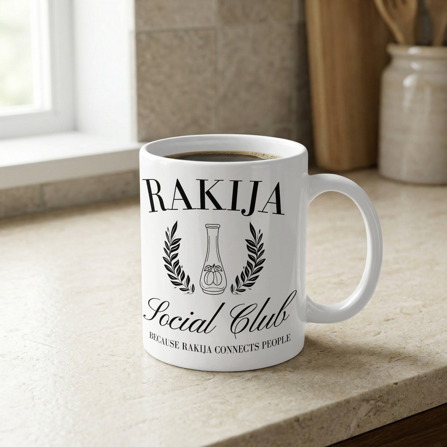 Rakija Social Club Coffee Mug Because Rakija Connects