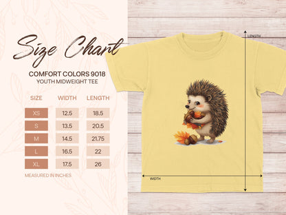 Adorable Hedgehog Youth Midweight Tee product type