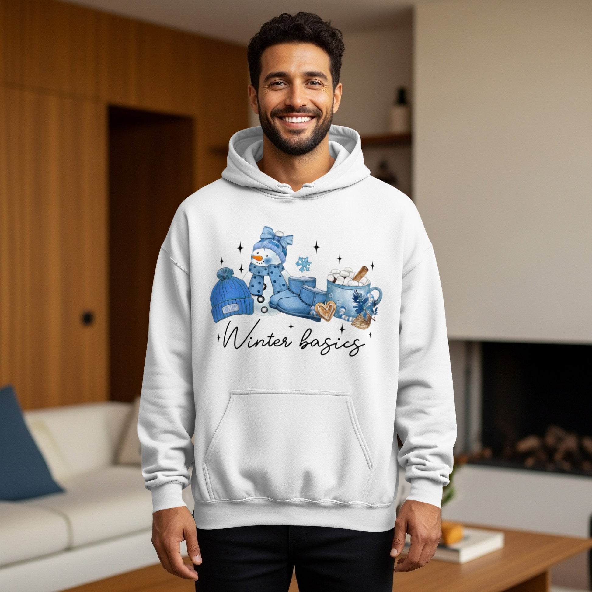 Winter Basics Themed Comfortable Hoodie