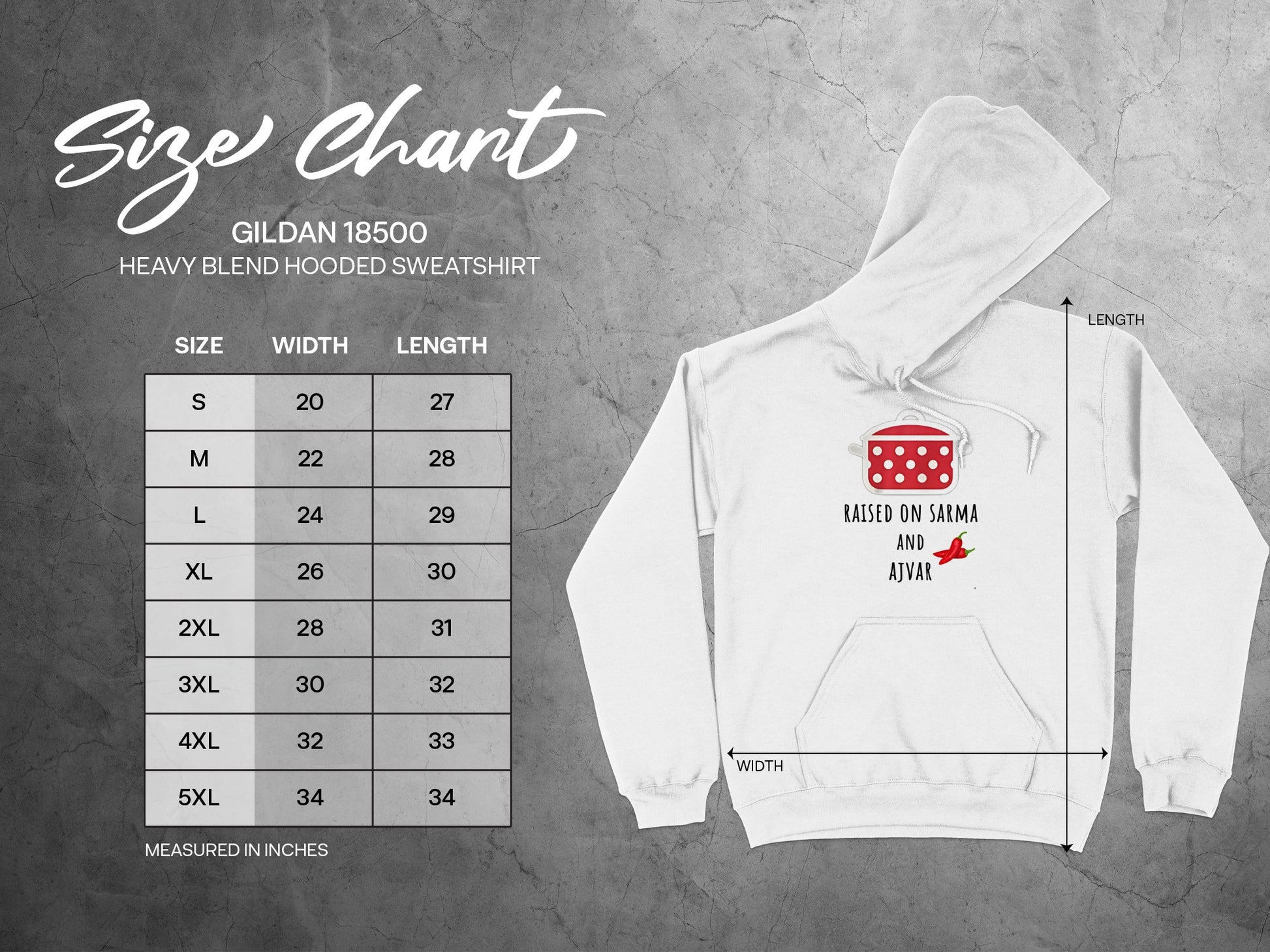 Raised on Sarma and Ajvar Hooded Sweatshirt product