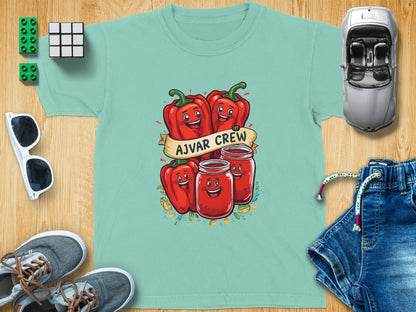 Ajvar Crew Cute Cartoon Peppers Kids T-Shirt product type