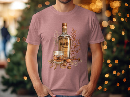 Festive Holiday Rakija Whiskey Graphic T-Shirt product