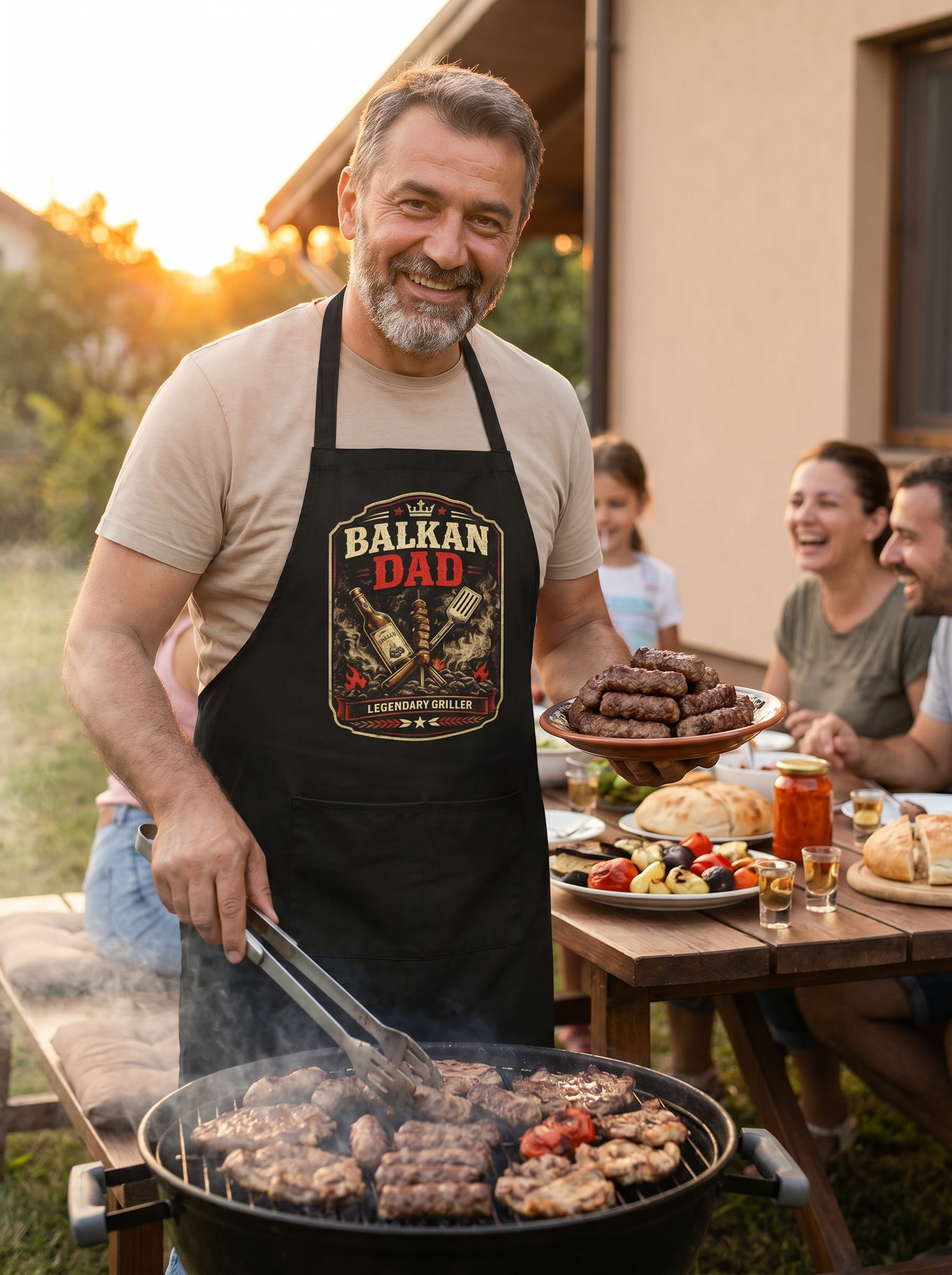 Balkan Dad griller heritage apron - dad gift