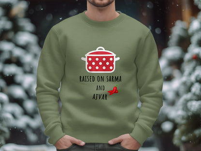 Raised on Sarma and Ajvar Graphic Sweatshirt product
