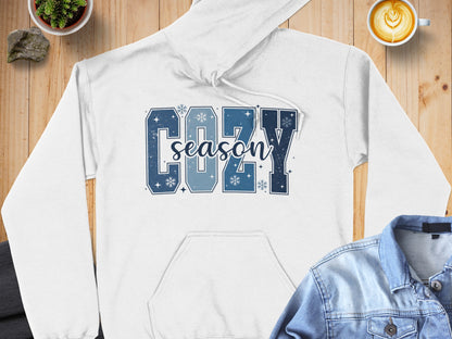 Cozy Season Letter Print Hooded Sweatshirt