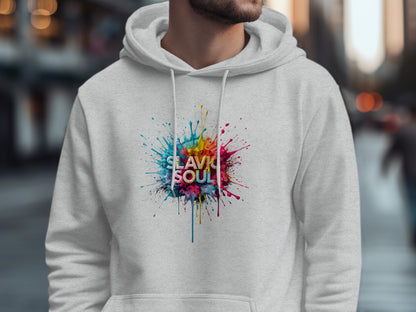 Slavic Soul Colorful Paint Splatter Hoodie product type
