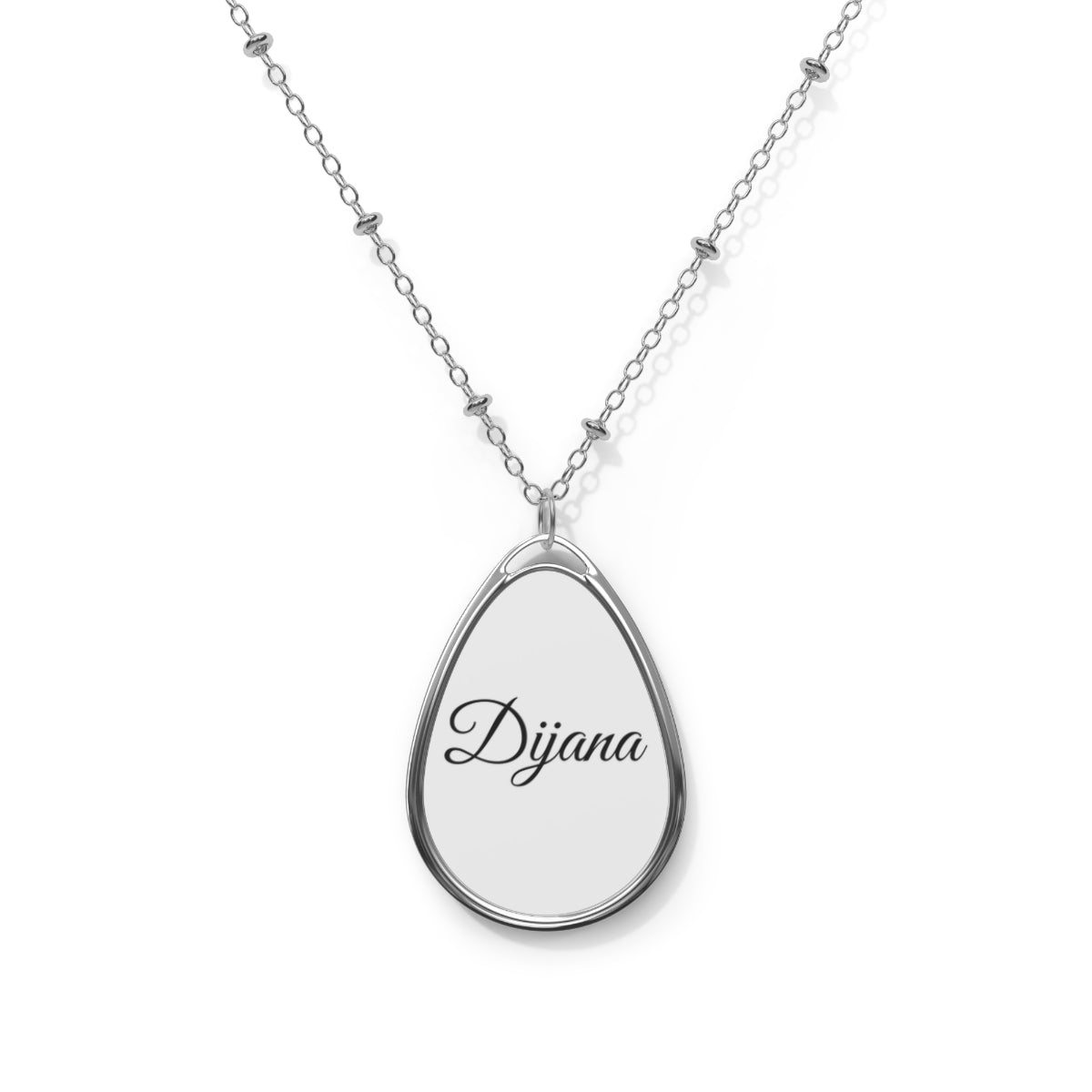 Elegant Teardrop Pendant with Stylish Engraving Necklace
