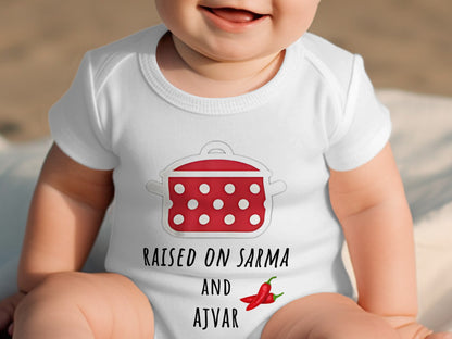 Raised On Sarma And Ajvar Baby Onesie product