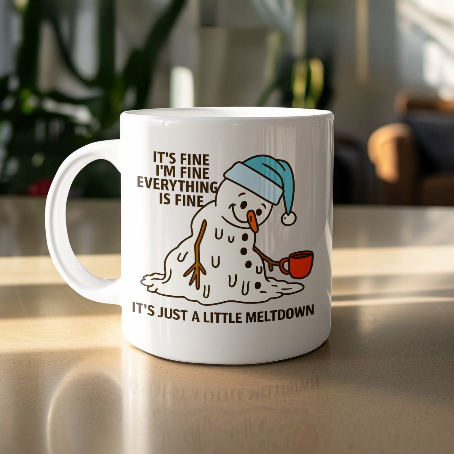 It's Fine I'm Fine Everything Is Fine Meltdown Mug