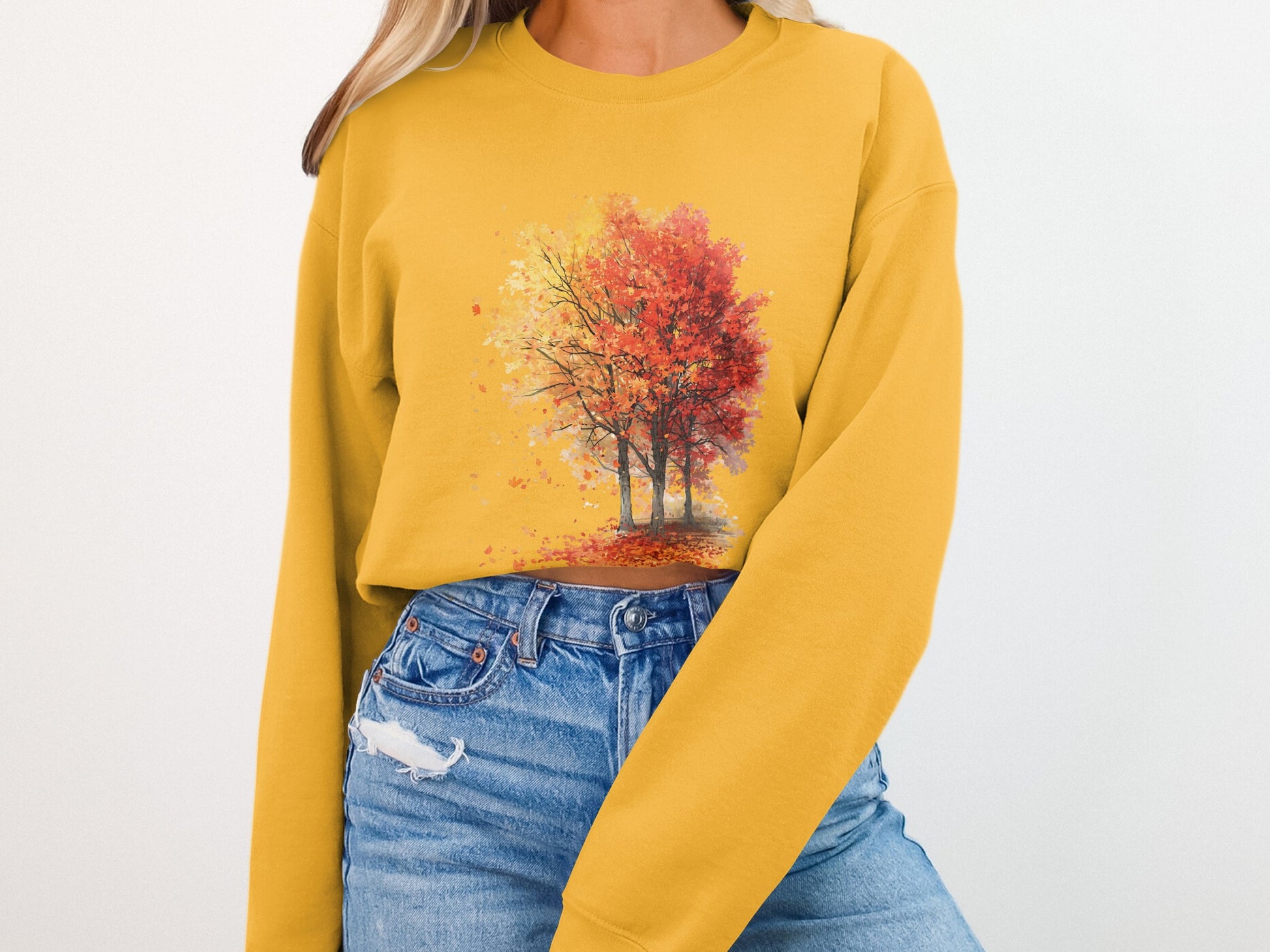 Autumn Tree Graphic Long Sleeve Shirt product type