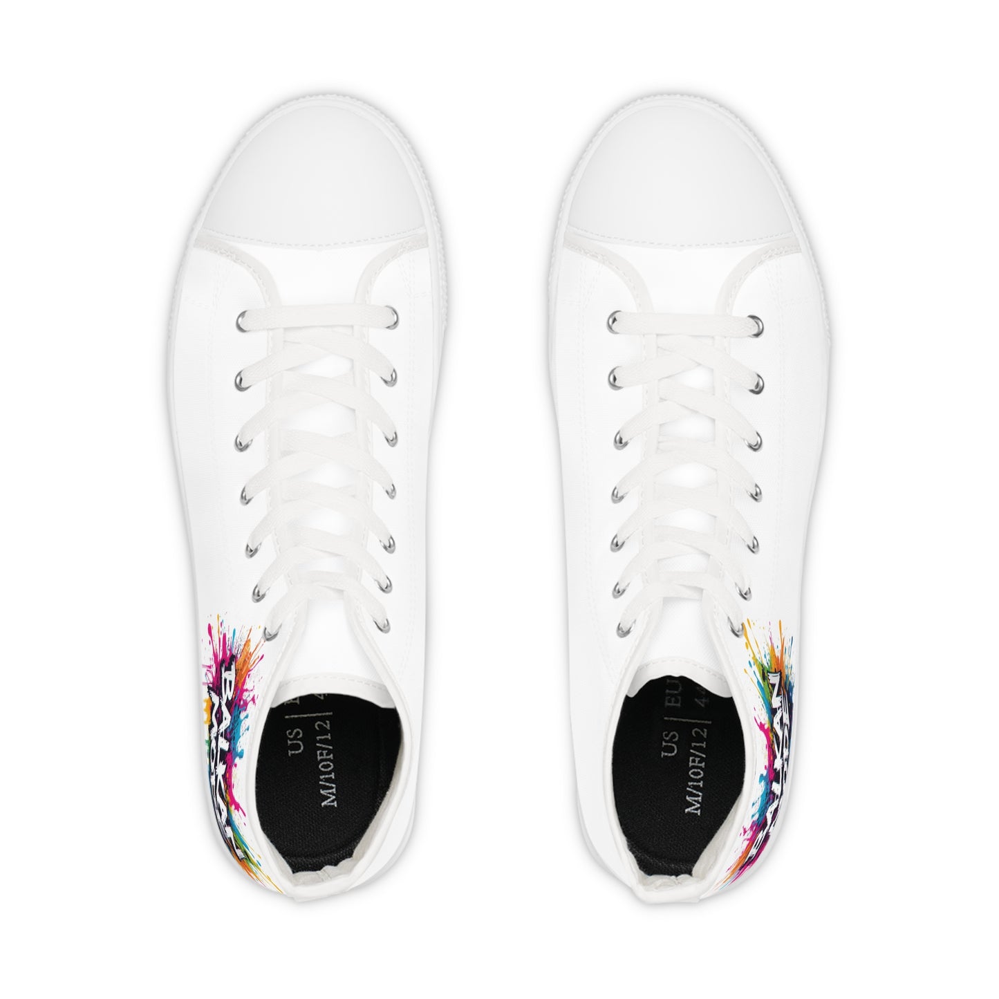 Vibrant Paint Splash High-Top Sneakers — BALKAN MODE Men's Canvas Shoes