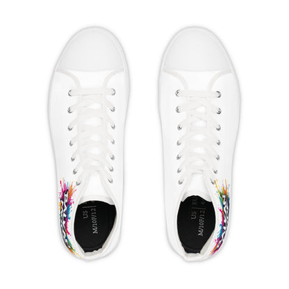 Vibrant Paint Splash High-Top Sneakers — BALKAN MODE Men's Canvas Shoes