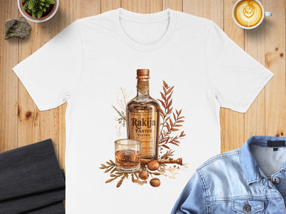 Rakija Taster Graphic Design White Comfortable T-shirt