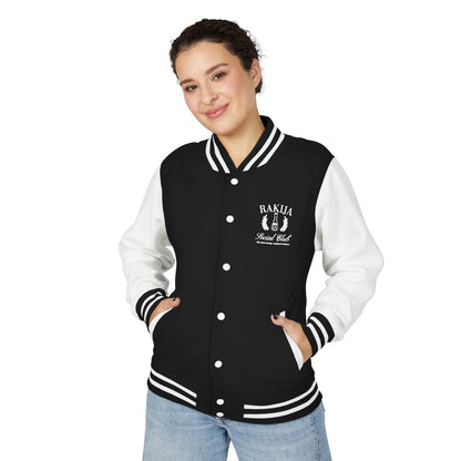 Rakija Social Club Black and White Varsity Jacket