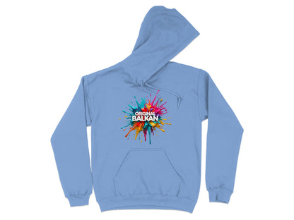 Original Balkan Colorful Paint Splash Light Blue Hoodie product type