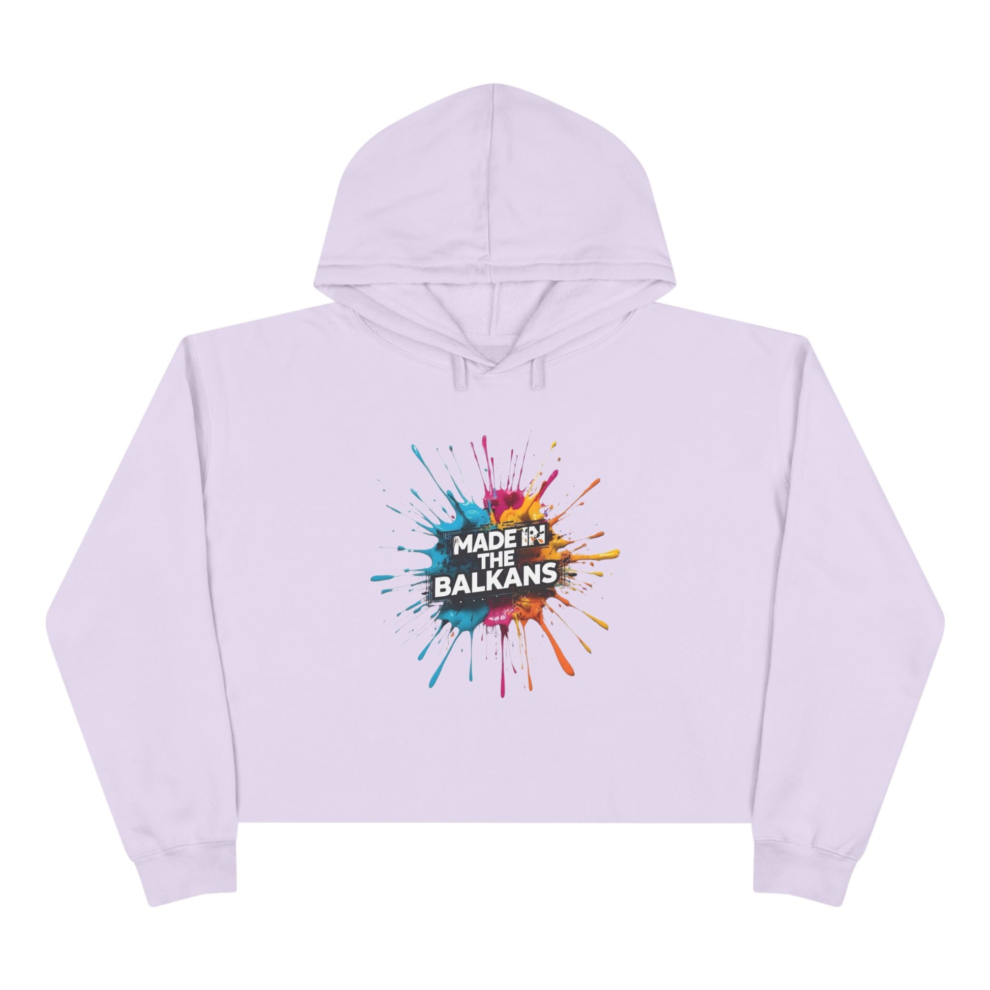 Lavender MADE IN THE BALKANS Splash Cropped Hoodie product type