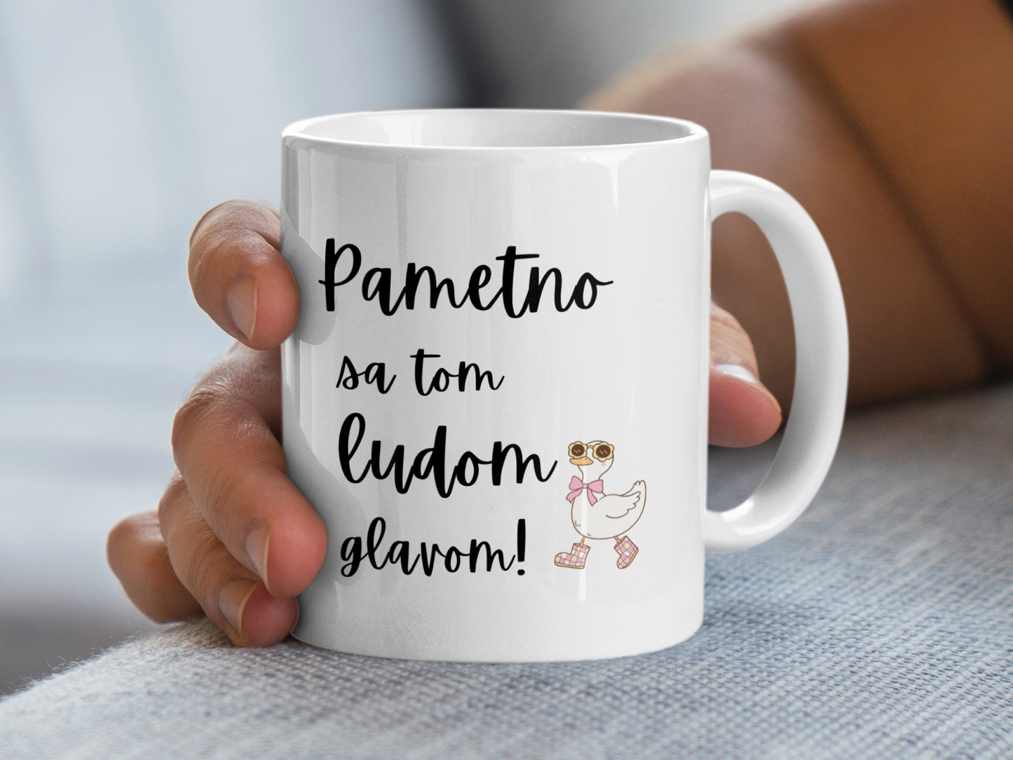 Pametno sa tom ludom glavom design mug