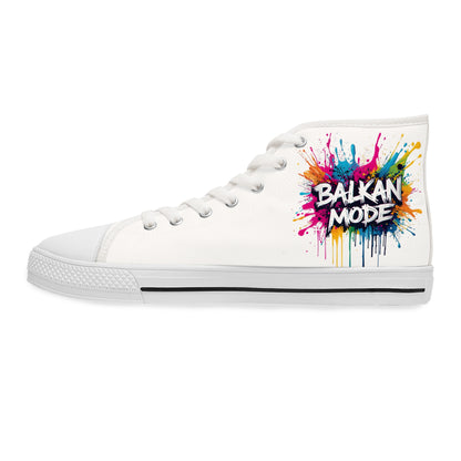 High Top Sneakers — BALKAN MODE Color Splash Women's Canvas Shoes
