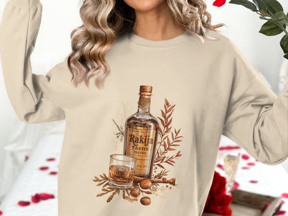 Rakija Taster Tester Bottle and Glass Graphic product type