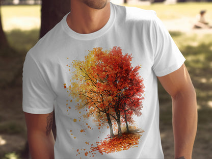 Autumn Trees Splash Art Graphic Nature T-Shirt product type
