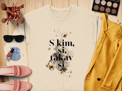 S kim si takav si floral print fashion statement shirt product type