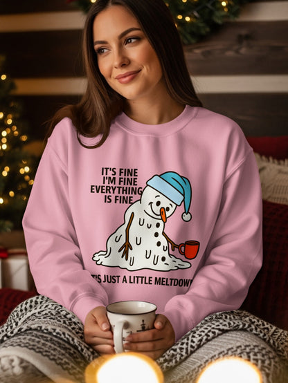 It's Fine I'm Fine Snowman Sweatshirt Christmas Gift