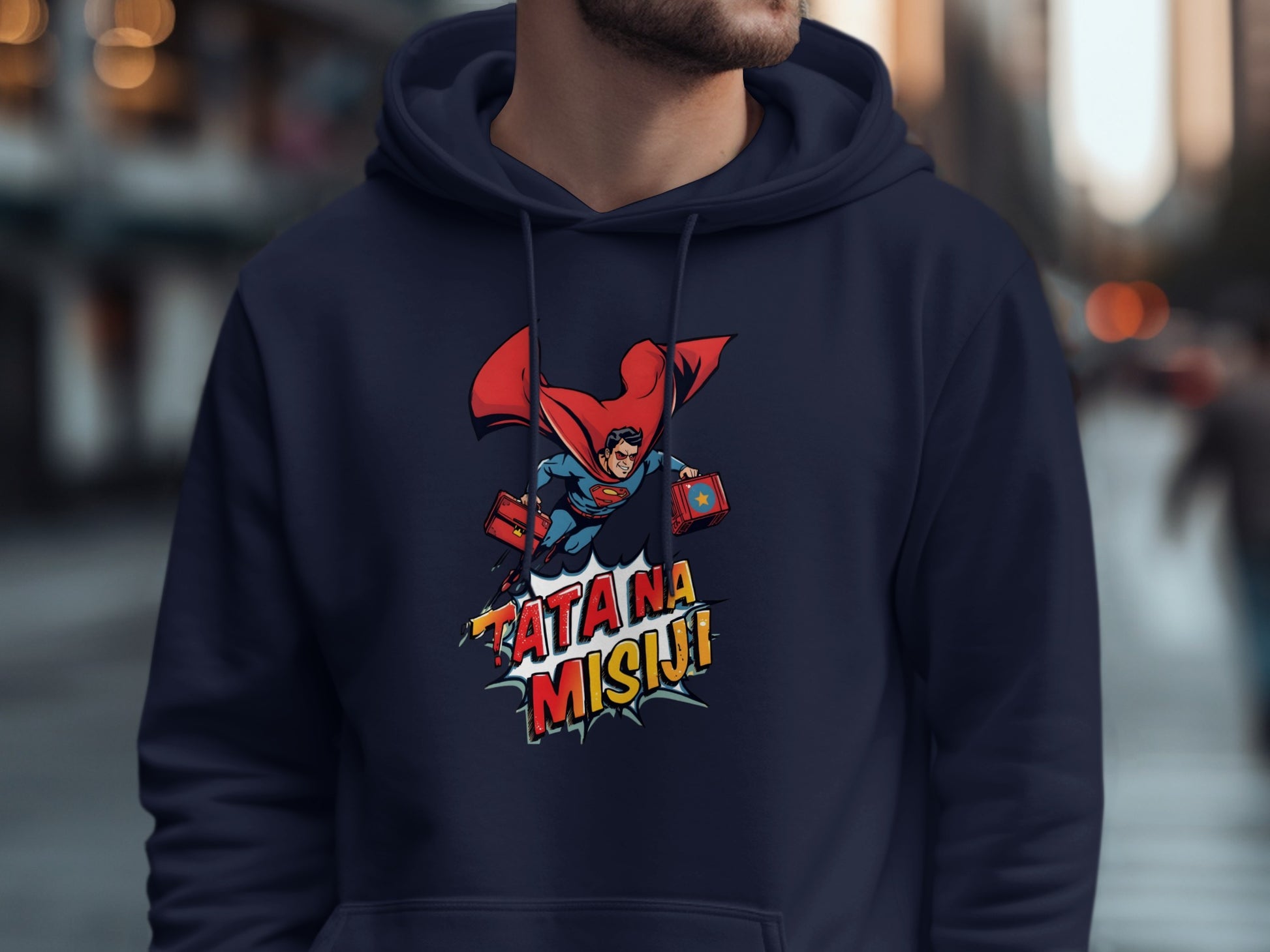 Superhero Flying Graphic Pullover Hoodie Product