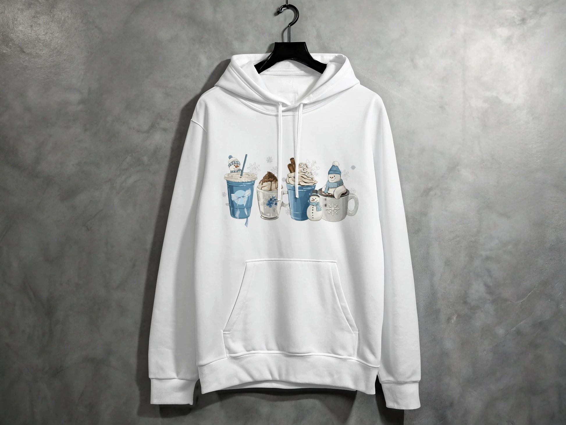 Hoodie with Cute Winter Hot Cocoa Graphic Design
