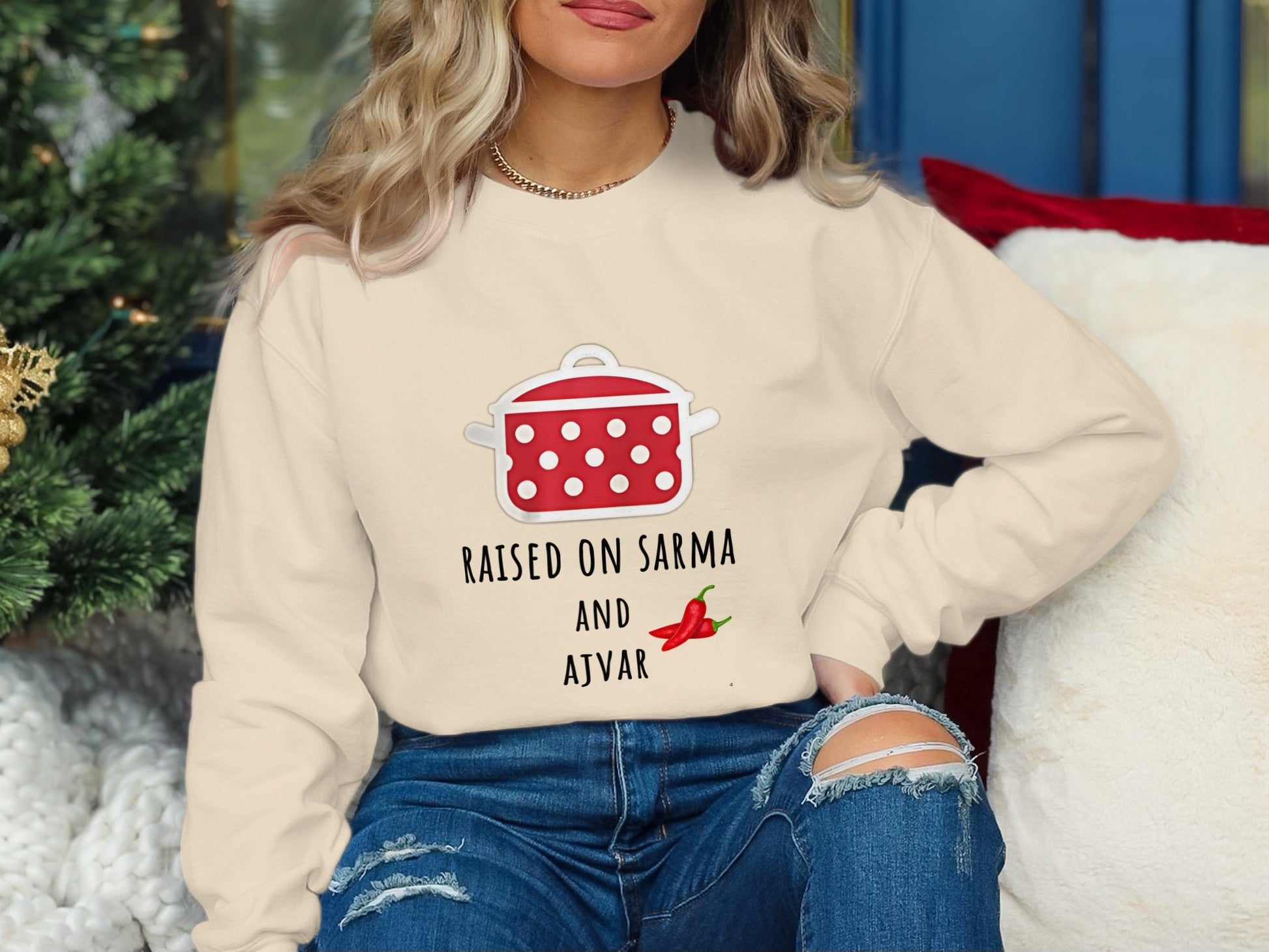 Raised on Sarma and Ajvar Long Sleeve Shirt Product