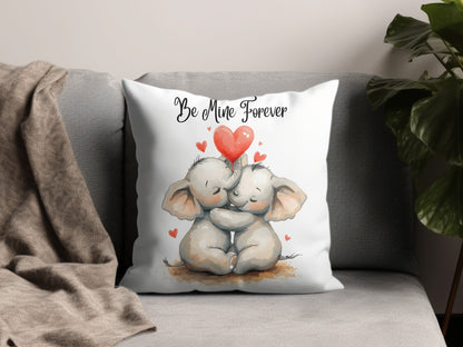 Be Mine Forever Elephants Love Pillow Pillow
